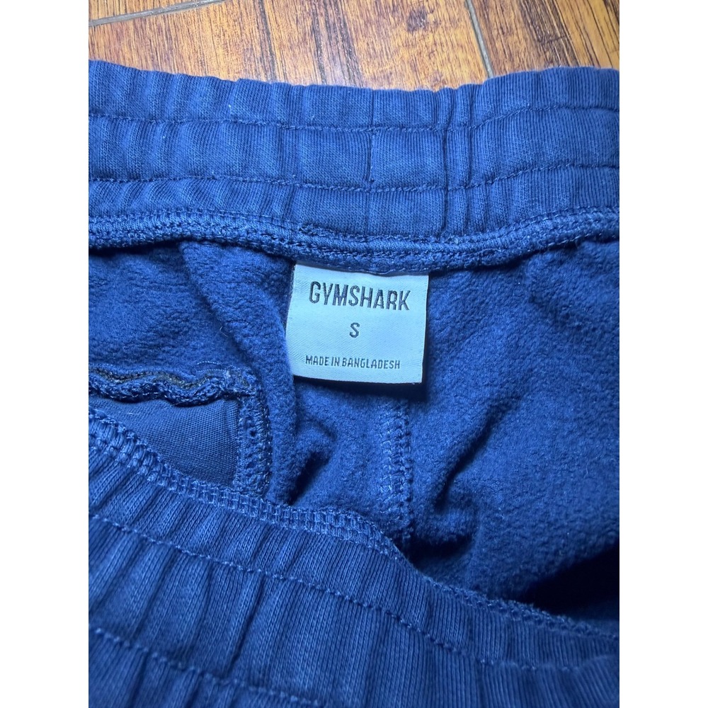 Gymshark Crest Joggers Mens Small Black Slim Sweatpants Fleece Training Pants - Picture 4 of 5